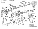 Bosch 0 603 167 242 CSB 550 SRE Percussion Drill 230 V / GB Spare Parts CSB550SRE